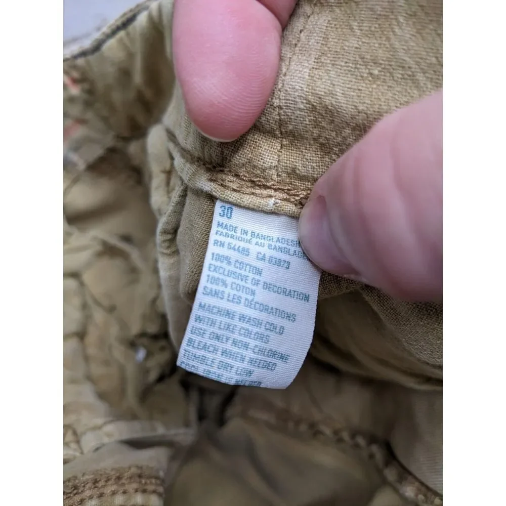 American‎ Eagle Baggy Cargo Shorts Longer Length Size 30 Distressed 11